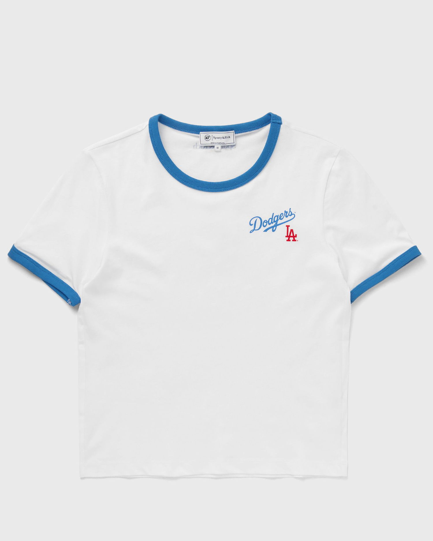 Тениска Sporty & Rich Dodgers Serif Ringer Crop T-Shirt Бяло | TO073627666WH46, 0