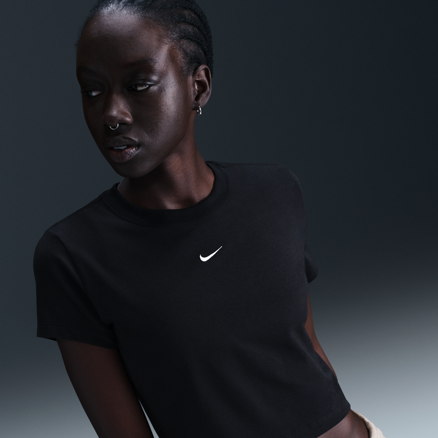 Тениска Nike Sportswear Chill Knit Cropped T-Shirt Черно | HF9538-011, 0