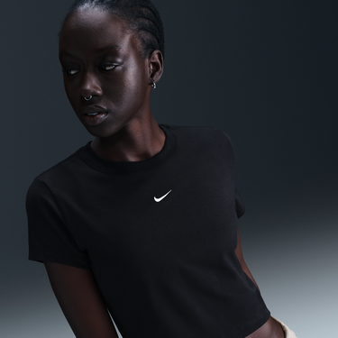 Тениска Nike Sportswear Chill Knit Cropped T-Shirt Черно | HF9538-011, 0