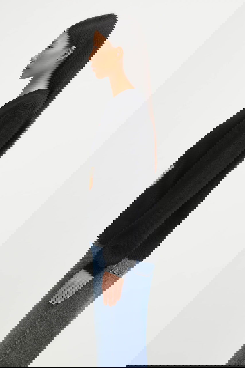 Пуловер MAISON KITSUNÉ Dressed Fox Intarsia Wool Sweater Черно | PW00812KH0002, 1