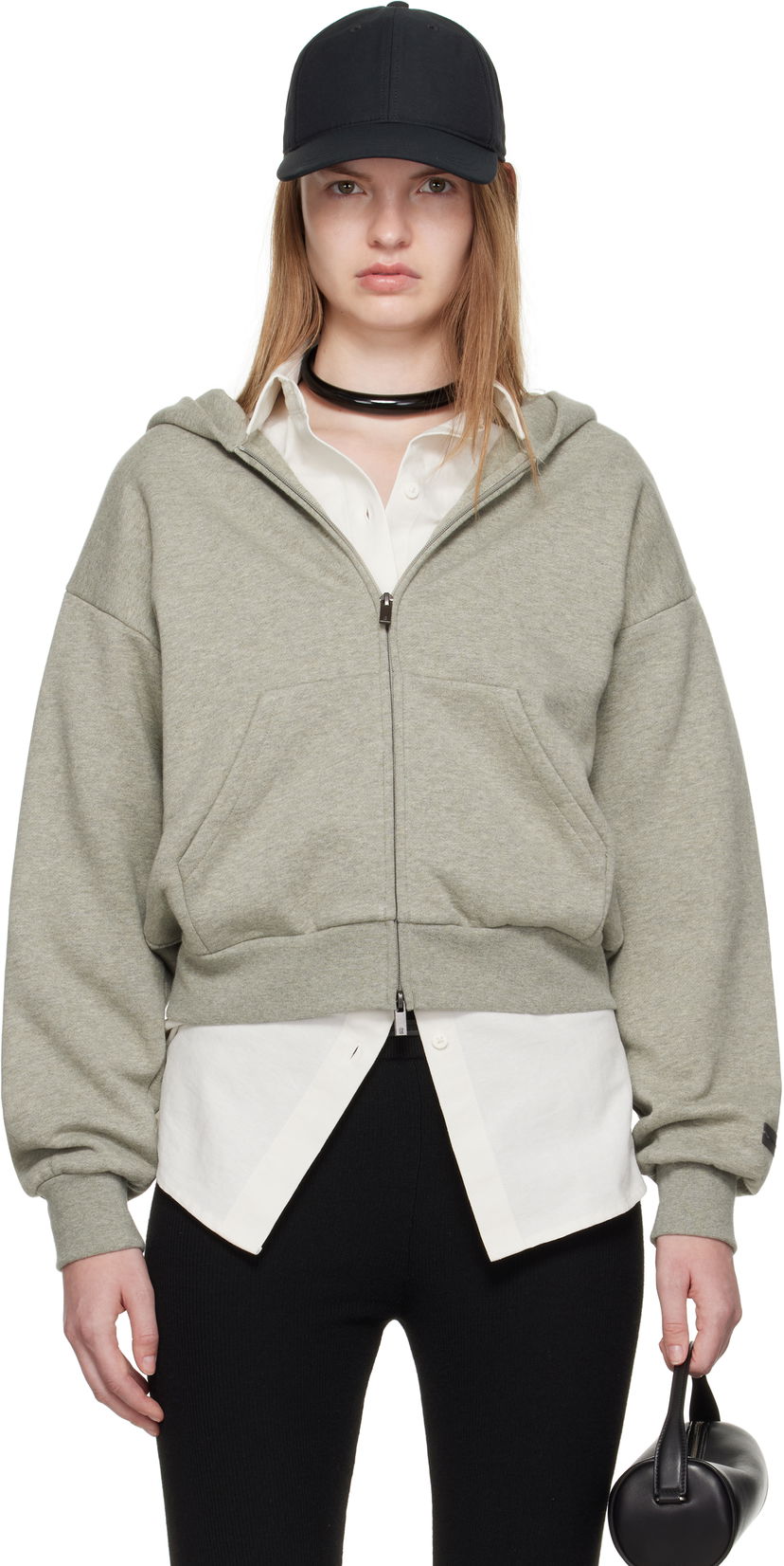 Суитчър Fear of God ESSENTIALS Classic Fit Zip-Up Hoodie Сиво | 192SP255095FW