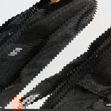 Яке Stüssy Washed Canvas Shop Jacket Черно | 115589 / 0001, 2