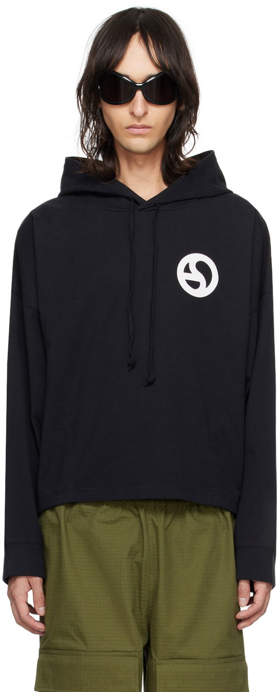 Суитчър Acne Studios Relaxed-Fit Hoodie Черно | CI0161-