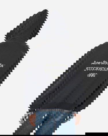 Суитчър Acne Studios Franziska 1996 Back Logo Hoodie Black Черно | CI0136-900, 3