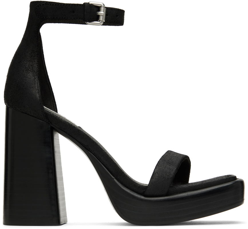 Pокля rag & bone rag & bone Matrix Heeled Suede Sandals Черно | WFF22HF019MX19, 0