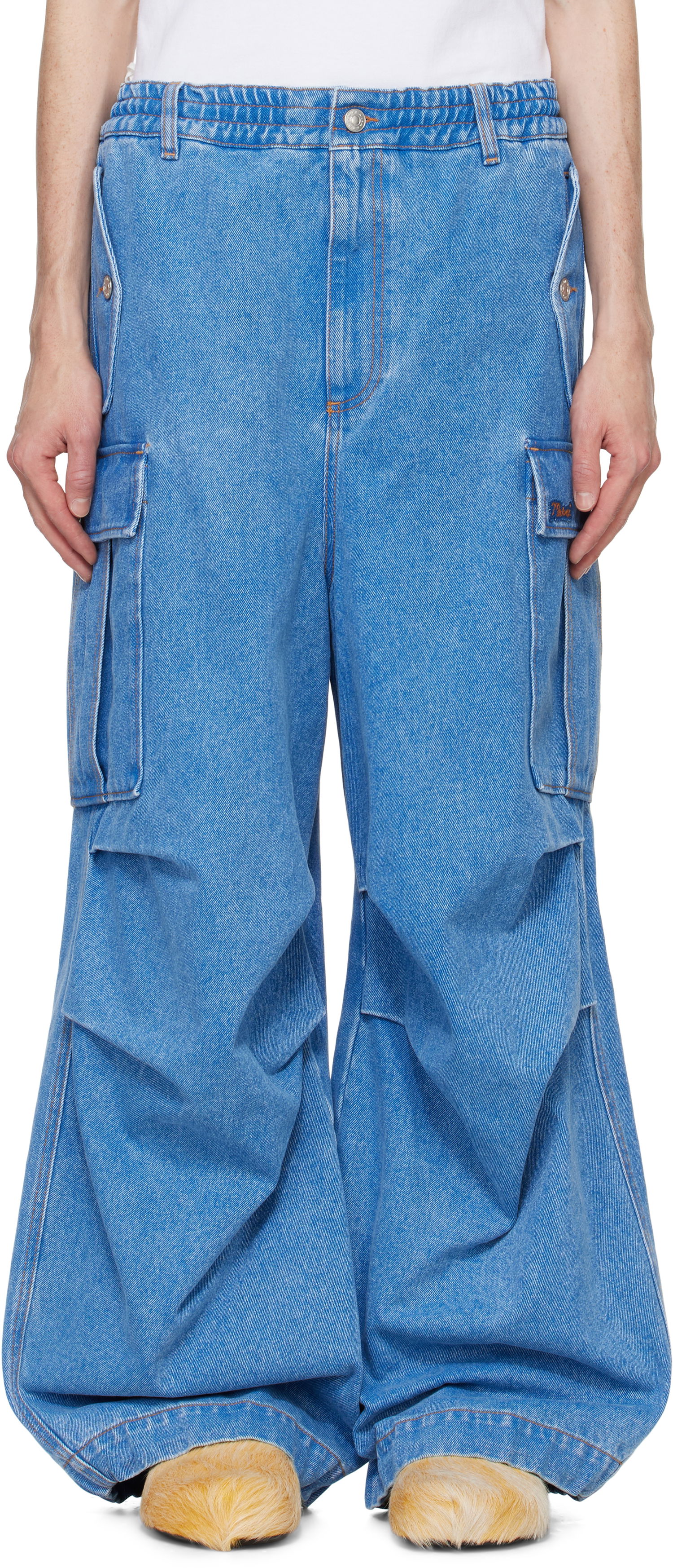Карго панталони Marni Low Waist Cargo Jeans Синьо | PUJU0082X0 USCW91, 0