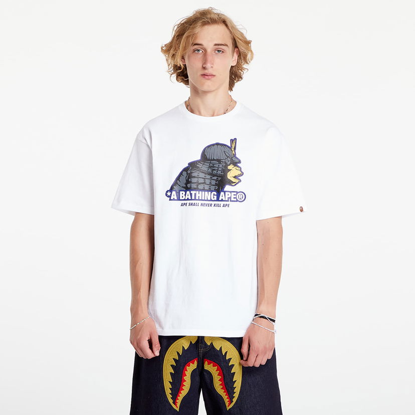 Тениска BAPE A BATHING APE Samurai Tee Бяло | 001TEK201019F WHT