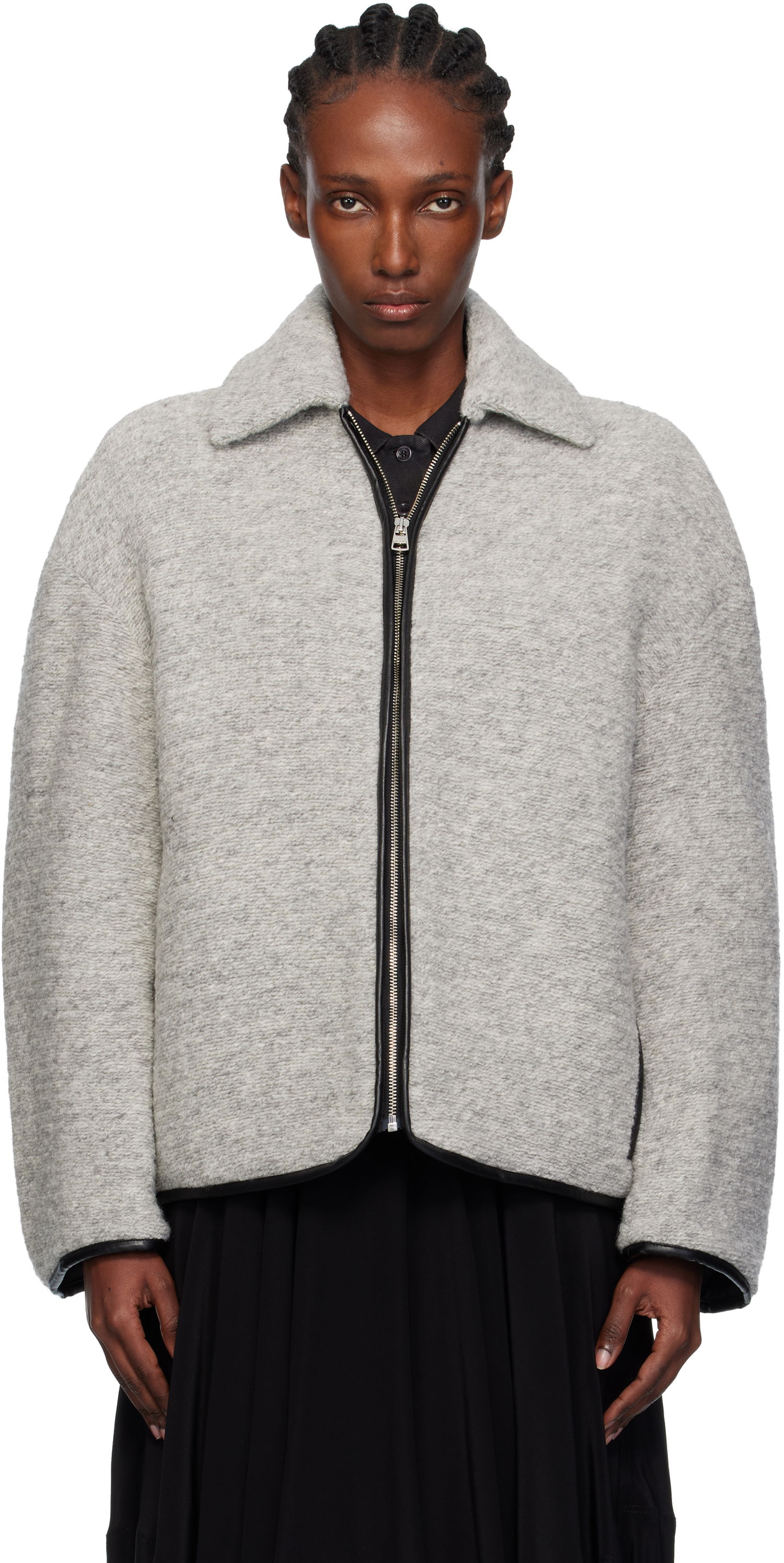 Яке JW Anderson JW Anderson Contrast Trim Casual Jacket Сиво | JK0412-PG1820, 0