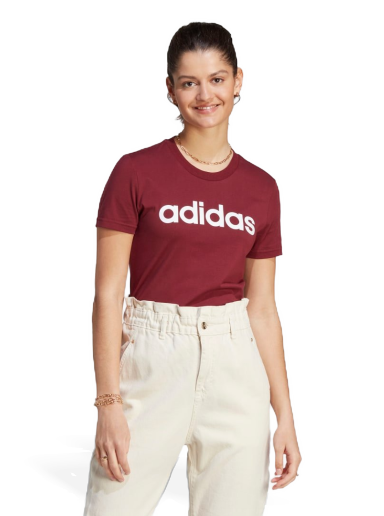 Тениска adidas Originals LOUNGEWEAR Essentials Slim Logo Tee Бургунди | IM2829