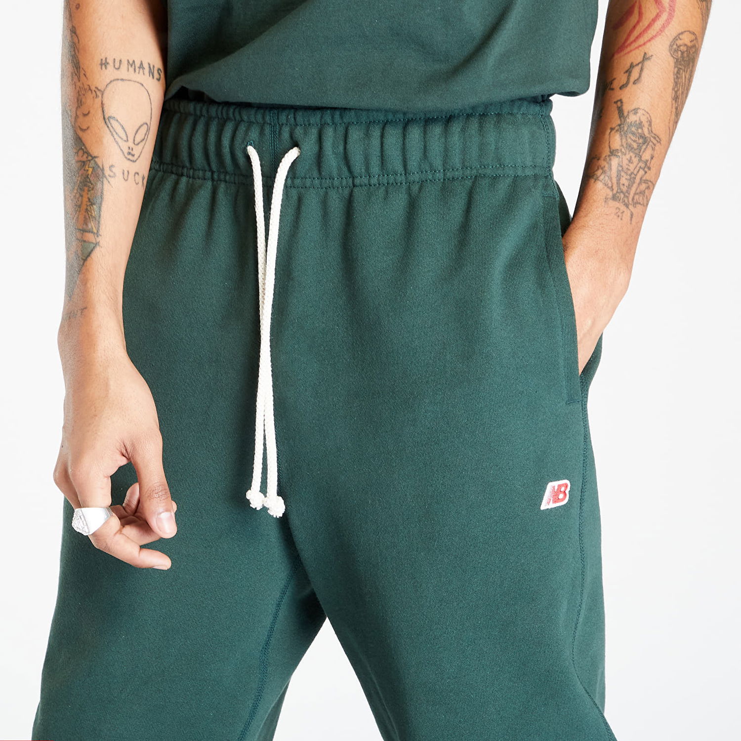 Спортни панталони New Balance Made in USA Sweat Pant Зелено | MP21547-MTN, 1