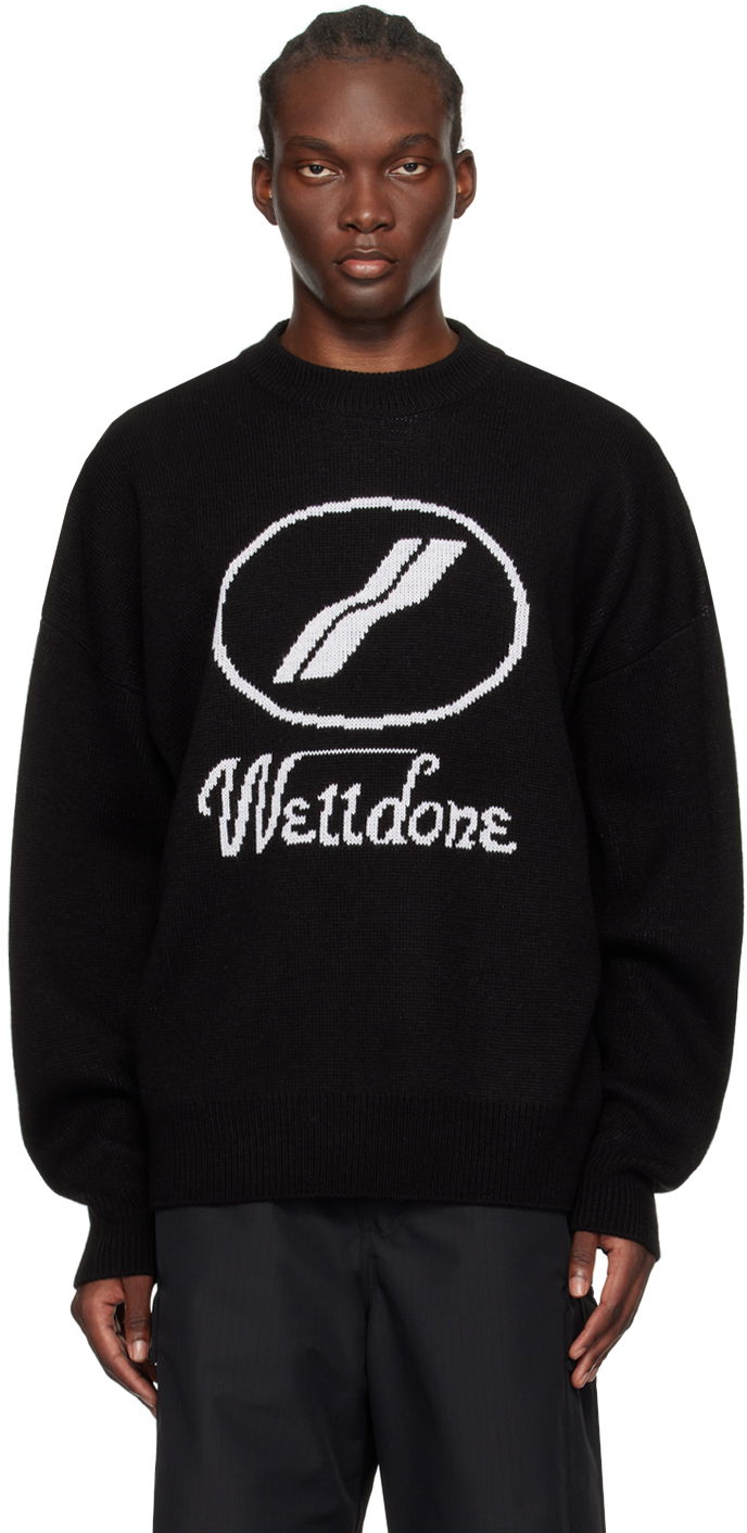 Пуловер We11done Designer Logo Jacquard Sweater Черно | WD-KO8-20-507-U-BK, 0
