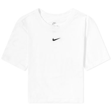 Съкратен топ Nike Essential Slim Crop Swoosh Tee Бяло | FB2873-100, 1