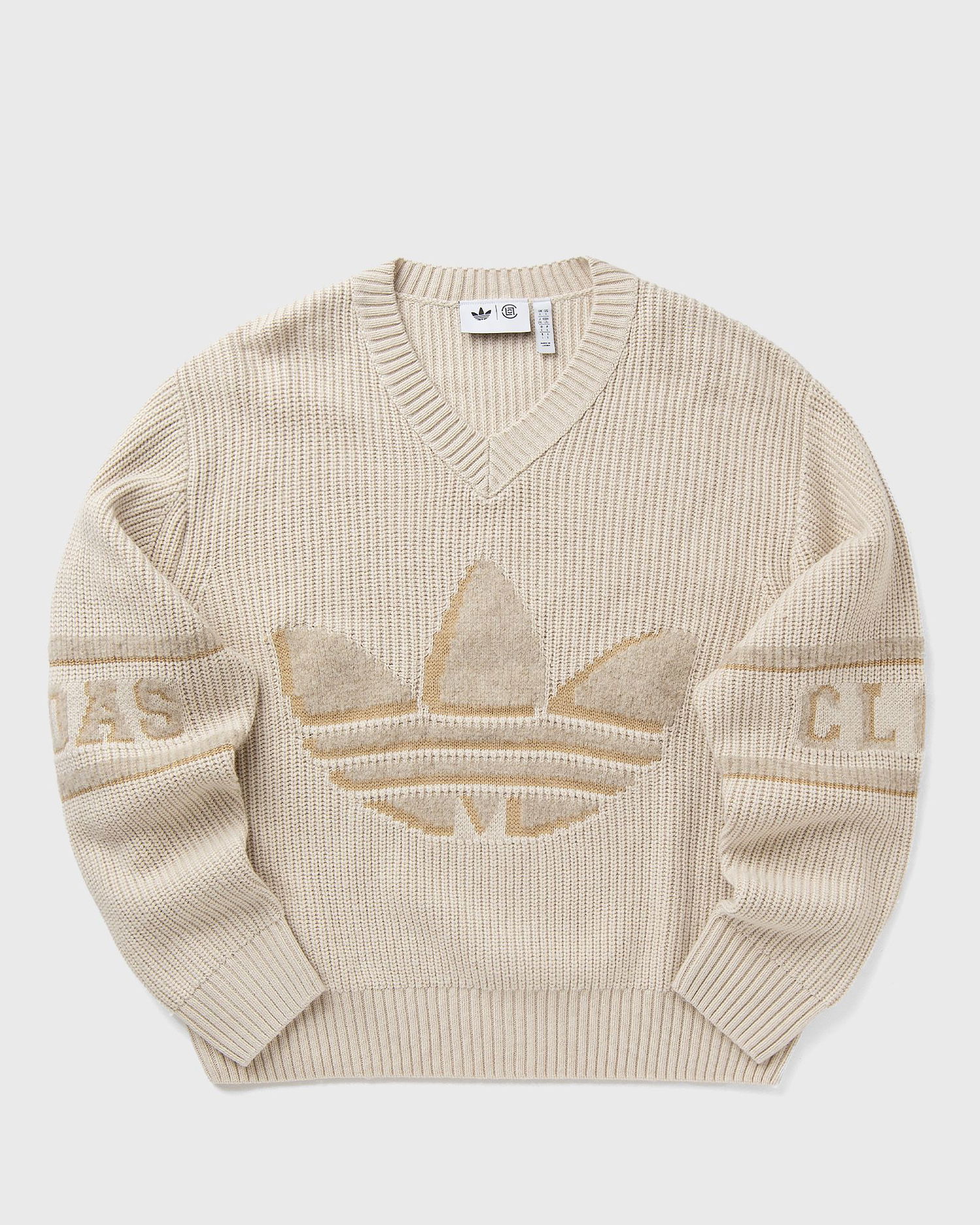 Пуловер adidas Originals CLOT V-Neck Knit Sweater Бежово | IK2975, 0