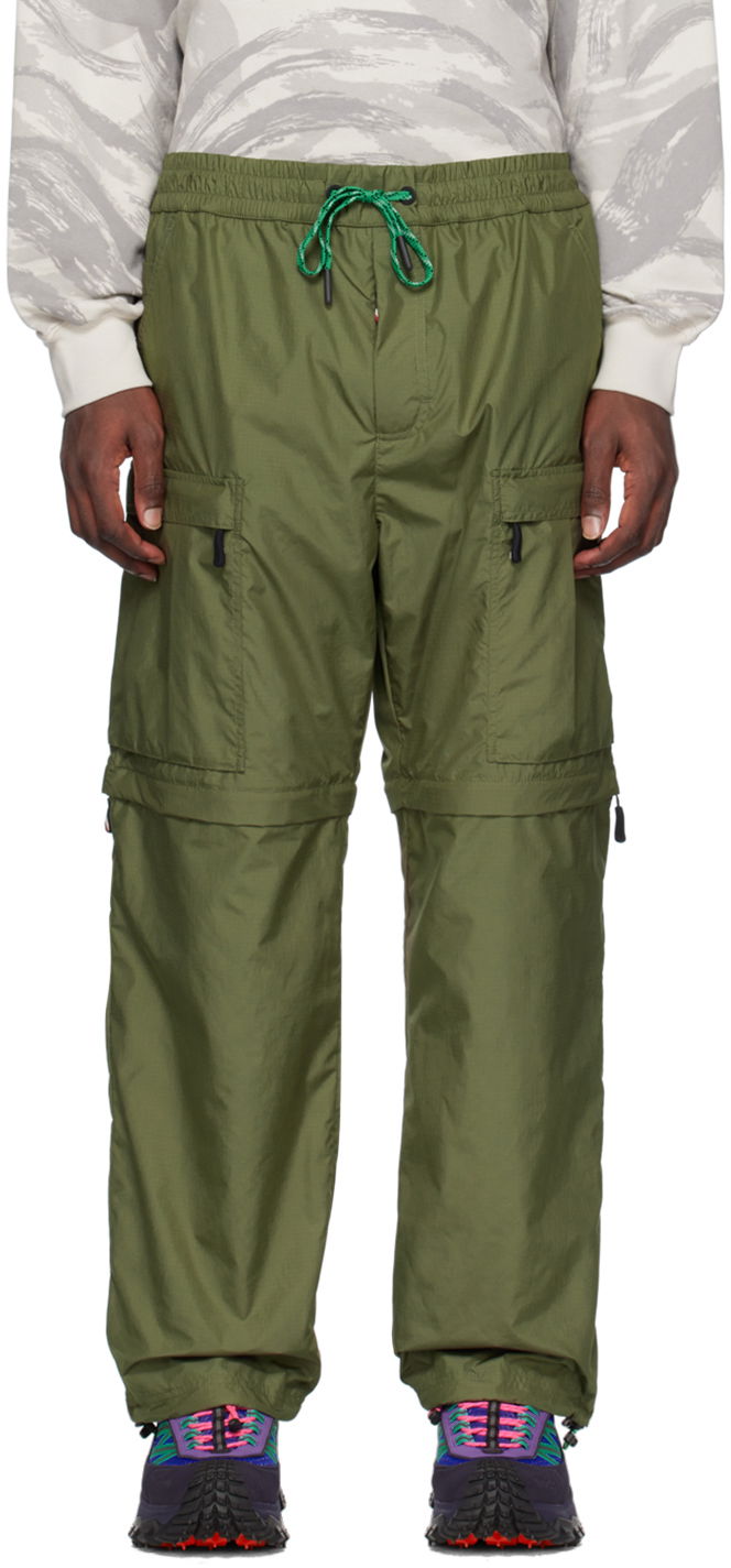 Карго панталони Moncler Grenoble Zip Panel Cargo Pants Зелено | I10972A0000454A3E, 0