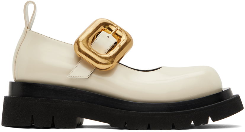 Грижа за обувките Bottega Veneta Bottega Veneta Lug Mary-Jane Loafers Бяло | 729884 V28R0
