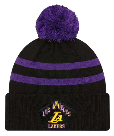 Шапка New Era New Era LA Lakers NBA Pom Beanie Черно | 60429901-60429901, 0