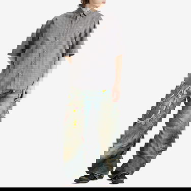 Риза Acne Studios Sandrok Microcheck Cotton Shirt, Size 50 Сиво | BB0614-902, 4