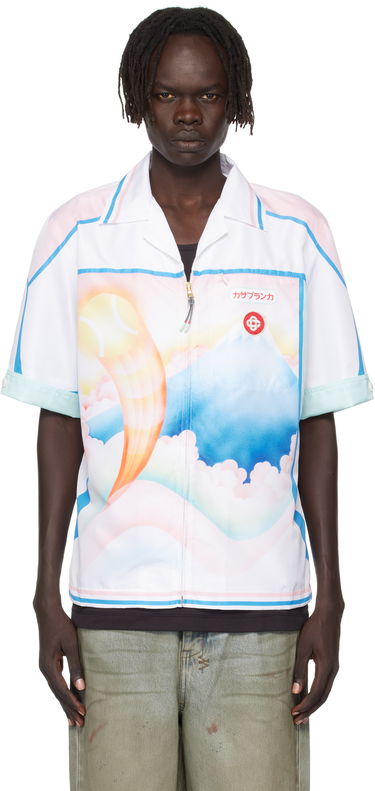 Риза Casablanca Casablanca Fuji Dream Zip Shirt Бяло | MPF25-SWM-064-01, 0