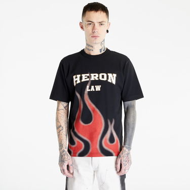 Тениска HERON PRESTON Heron Law Flames Tee Черно | HMAA032S23JER0071025, 2