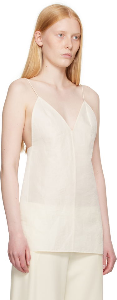 Потник Khaite Khaite Talsie Linen Cami Top Бяло | 2396385, 1