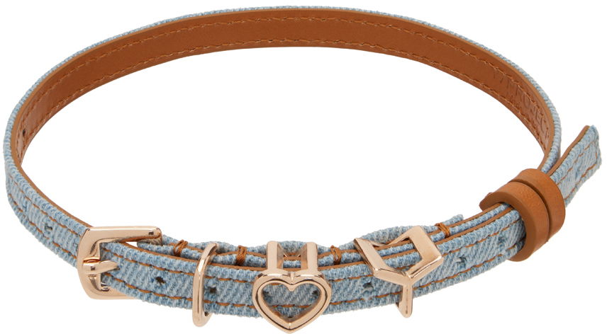 Колие Y/PROJECT Heart Choker Синьо | 640NE023, 0