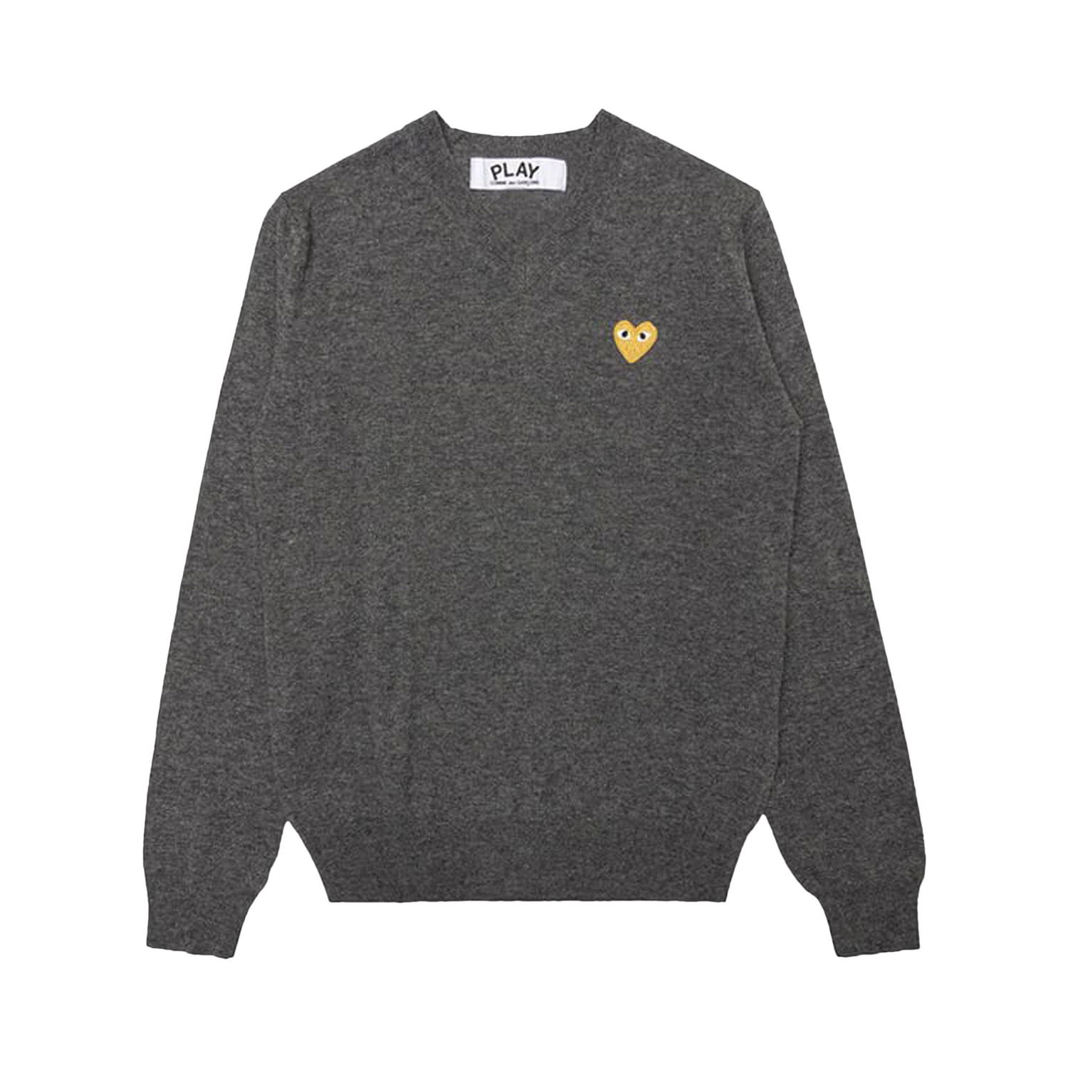 Пуловер Comme des Garçons PLAY Gold Heart Crewneck Сиво | az n048 051 3, 1
