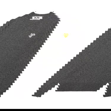 Пуловер Comme des Garçons PLAY Gold Heart Crewneck Сиво | az n048 051 3, 1