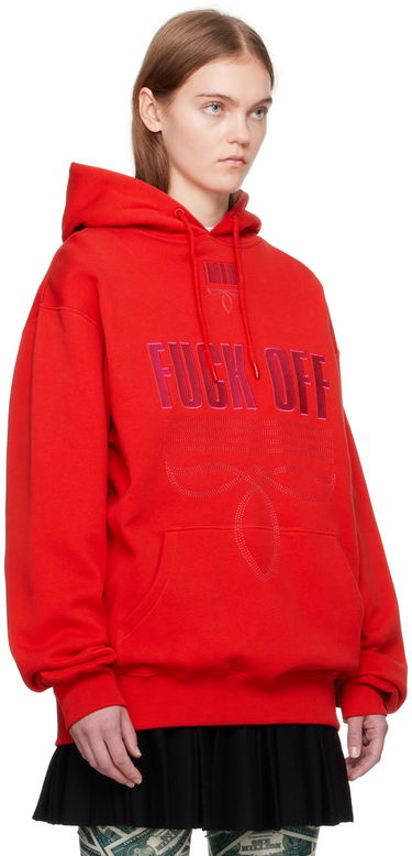 Суитчър VETEMENTS Embroidered Hoodie Червено | VL20HD280R, 1