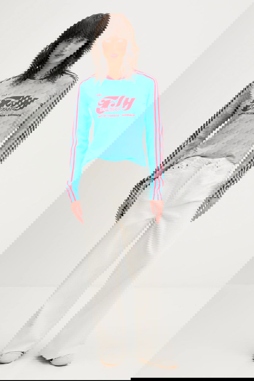 Фланелка adidas Performance Slim-Fit Long Sleeve Football Jersey with Allover Print Тюркоазено | JW0271, 1