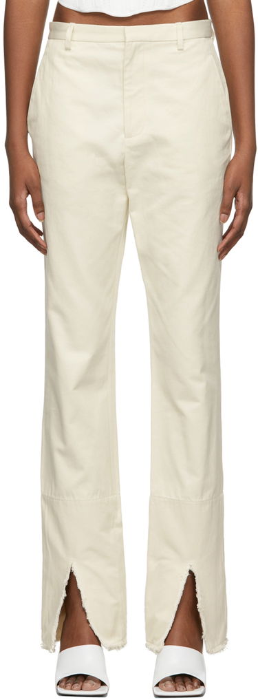 Панталони Dion Lee Split Frayed Trousers Бяло | C2028R22, 0