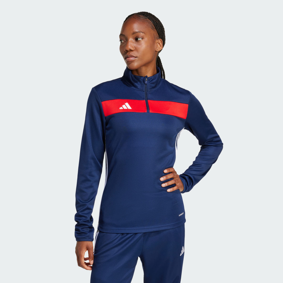 Суитчър adidas Performance Tiro 25 Essentials Training 1/4 Zip Top Тъмно синьо | JD0551, 0