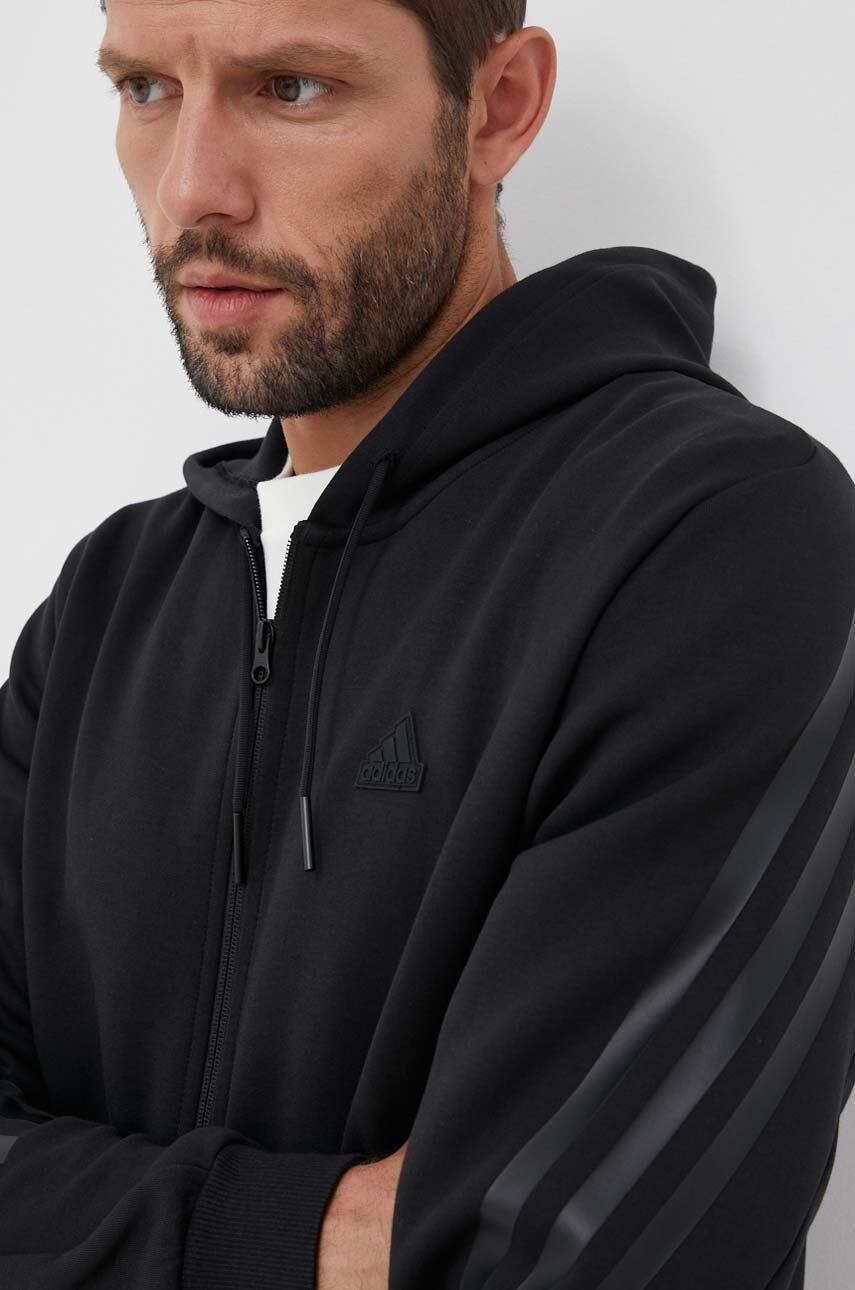Суитчър adidas Originals Future Icons 3-Stripes Full-Zip Hoodie Черно | IC8261, 0
