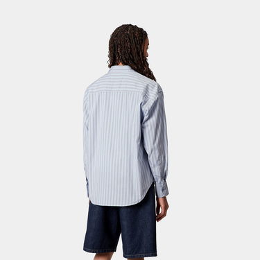 Риза Carhartt WIP Carhartt WIP Women's Grimsby Long Sleeve Stripe Shirt Синьо | I035134_9, 1