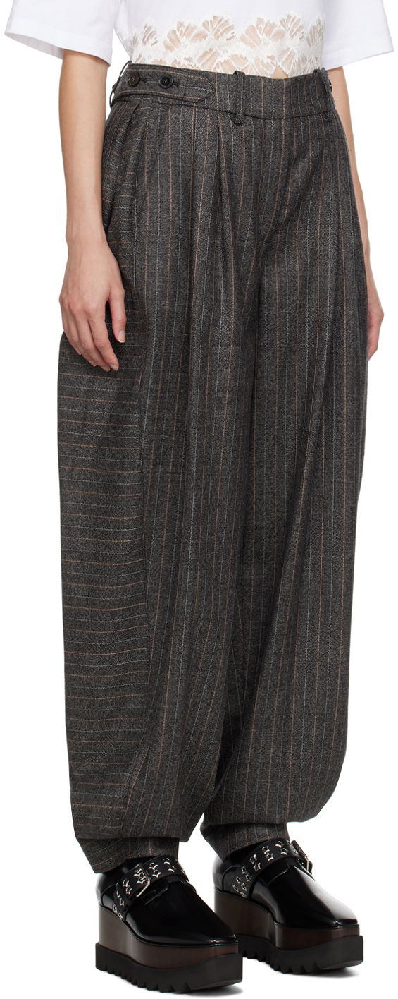 Панталони Stella McCartney Stella McCartney Pinstripe Balloon Trousers Сиво | 6401383CR751, 1