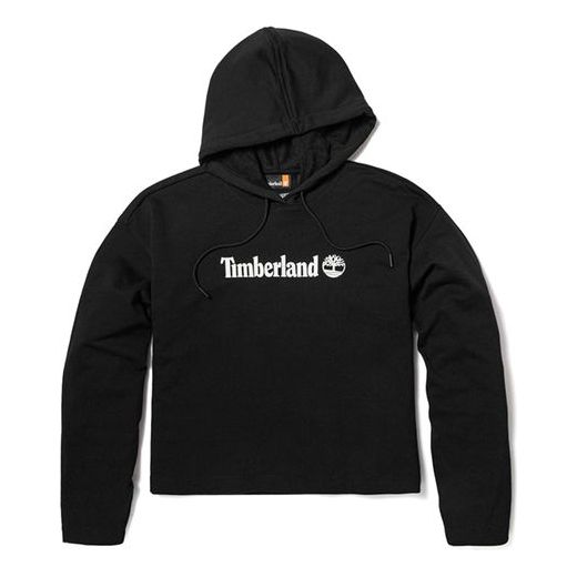 Суитчър Timberland Brand Logo Cropped Hoodie Черно | A6AZ2-001