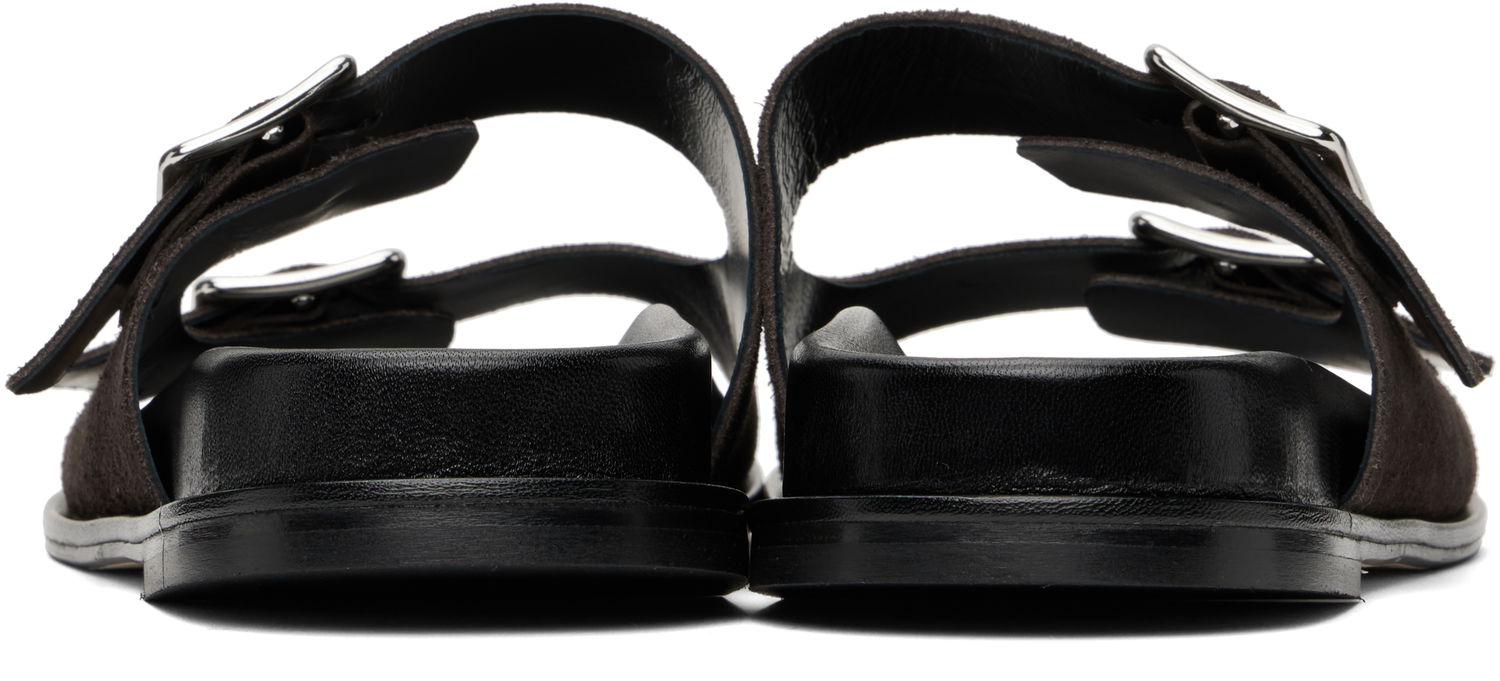 Грижа за обувките Aeyde Aeyde Meena Suede Double Buckle Slides Кафяво | A11-FS-FOXR08FL174-SS25-953-022, 1