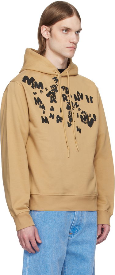 Суитчър Marni Marni Caos Logo Print Hoodie Бежово | FUMU0137P3 USCX48, 1