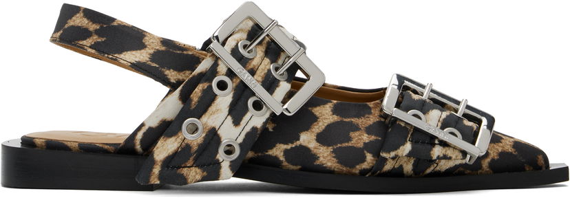 Облекло GANNI GANNI Feminine Buckle Flats Кафяво | S2947