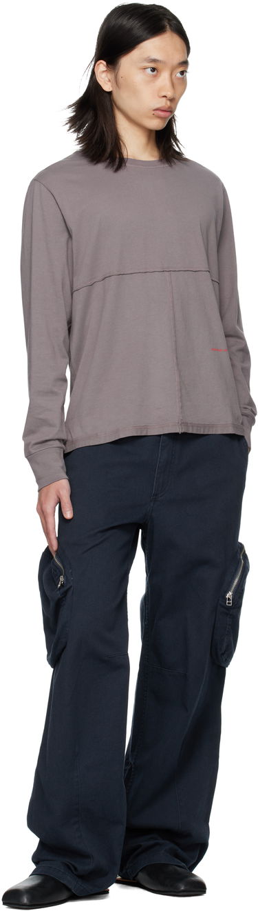 Тениска Eckhaus Latta Eckhaus Latta Lapped Long Sleeve T-Shirt Сиво | 302-EL-PF25-SK, 3