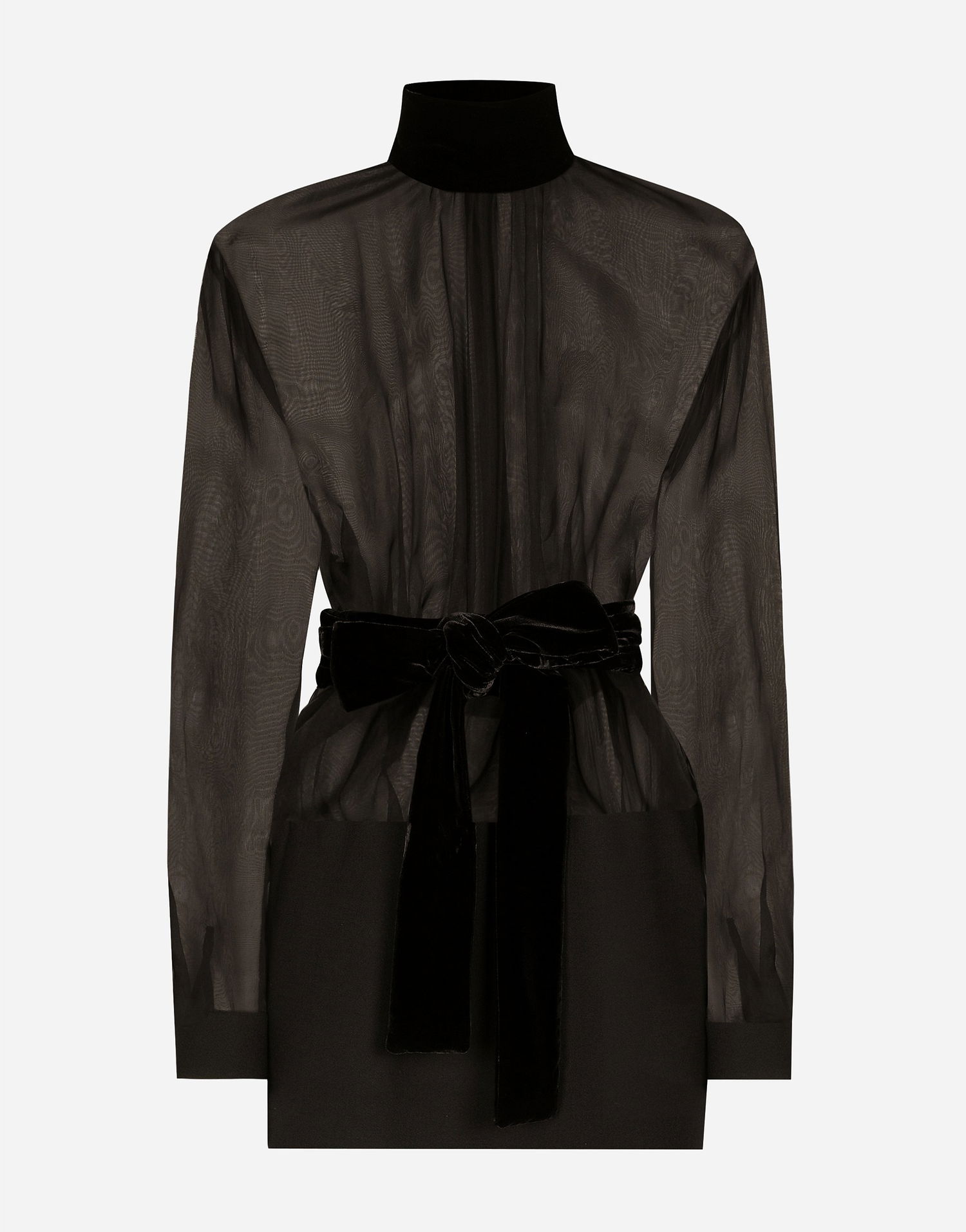 Pокля Dolce & Gabbana Short Wool Crepe And Organza Dress Черно | F6JNDTGDCO9N0000, 0