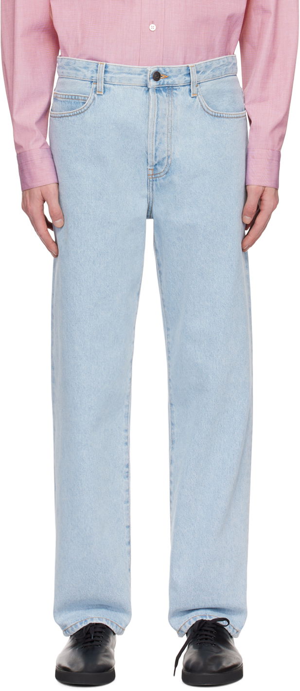 Дънки The Row Straight-Leg Jeans Синьо | 501-W2193