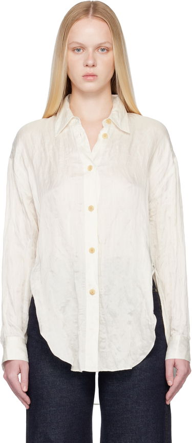 Риза Khaite Crinkled Goya Shirt Бяло | 2430466, 0