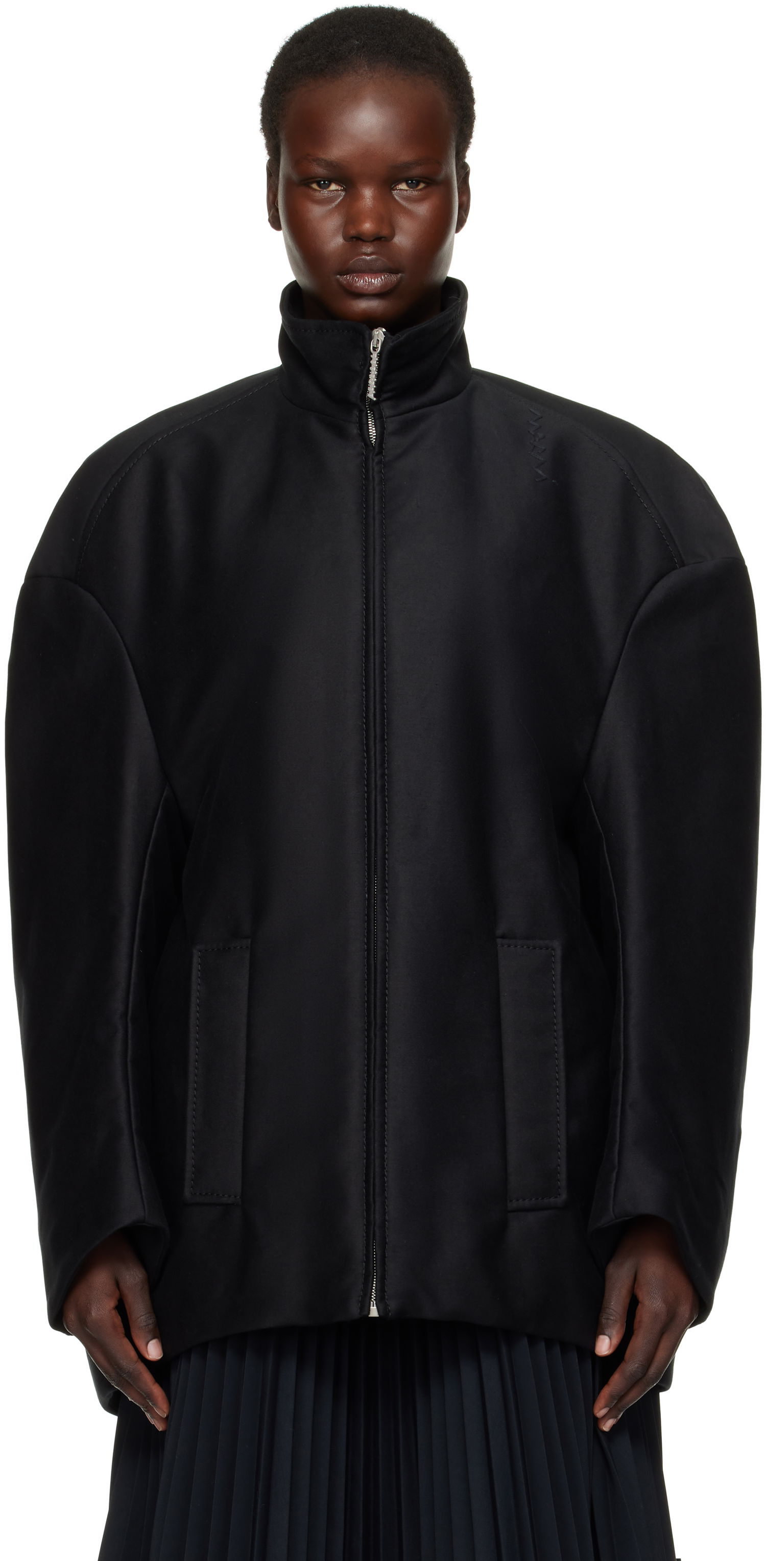 Яке бомбър Marni Marni Organic Cotton Oversized Jacket Черно | JKMA0328SW TCY36, 0