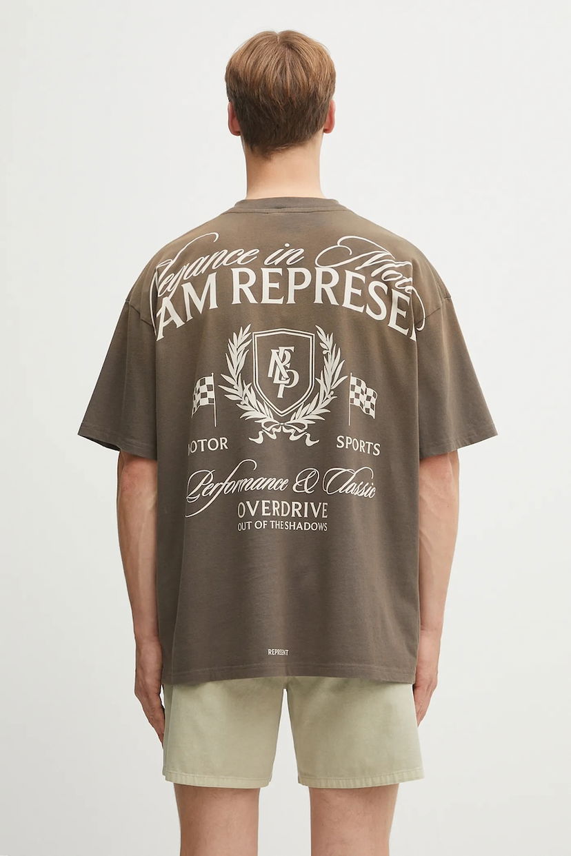 Тениска Represent Clo Crest Motor Sports Overdrive T-Shirt Кафяво | MLM41069.54