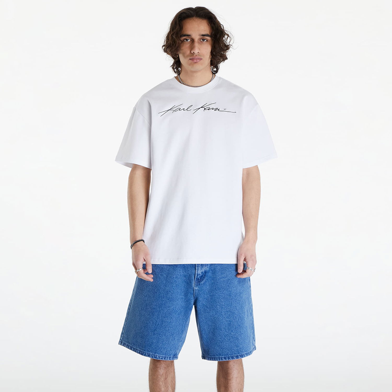 Тениска Karl Kani Autograph Heavy Jersey Boxy Tee White Бяло | KM241-059-1, 0
