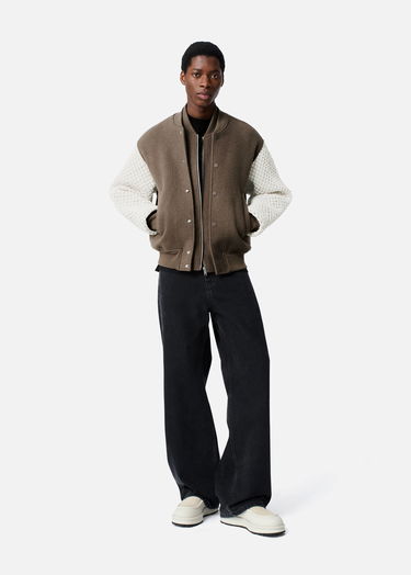 Яке AXEL ARIGATO Varsity Jacket with Knit Sleeves Кафяво | A3148002, 4