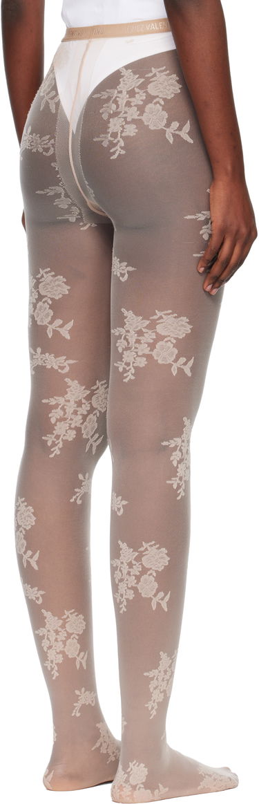 Чорапи Valentino Sheer Floral Lace Lycra Tights Бежово | 7B0KI04Y9LV, 2
