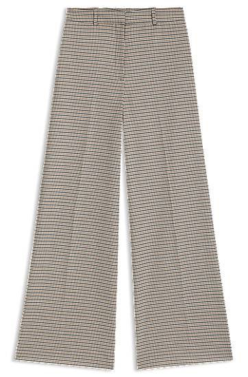 Панталони BOSS Regular-fit trousers with micro houndstooth Многоцветен | 50555803, 0