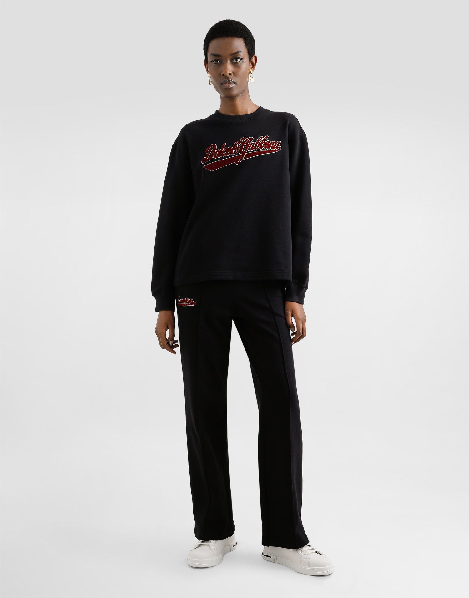 Спортни панталони Dolce & Gabbana Dolce & Gabbana Fleece Jogging Pants with Patch Черно | FTC93ZGDDAJN0000, 1