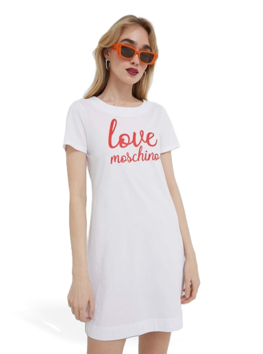 Pокля Moschino Cotton Dress Бяло | W.5.929.27.M.4405